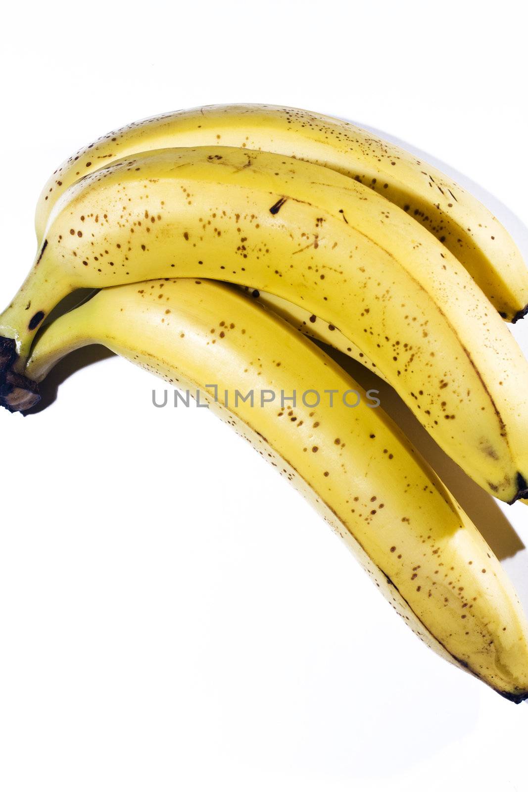 Ripe banana on background