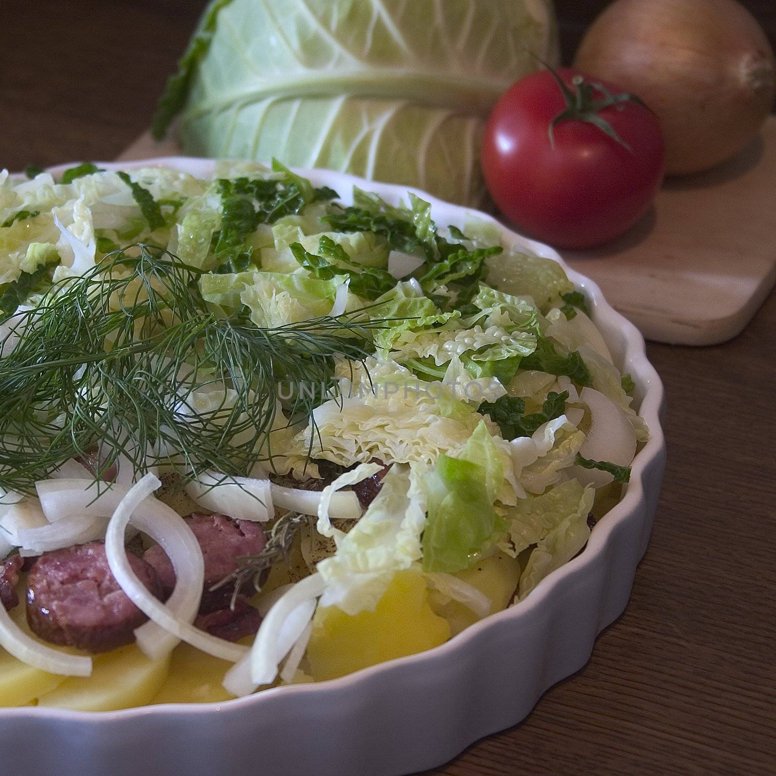 fresh vegetables baked in the oven