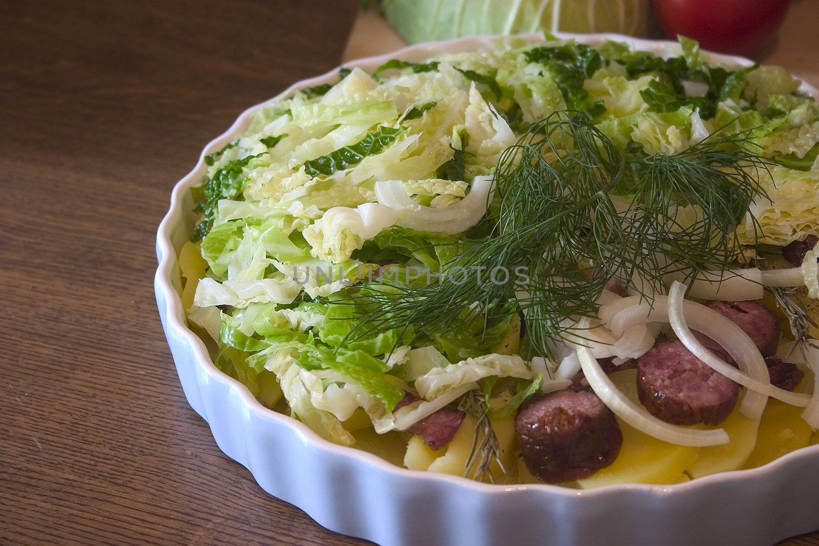 fresh vegetables baked in the oven