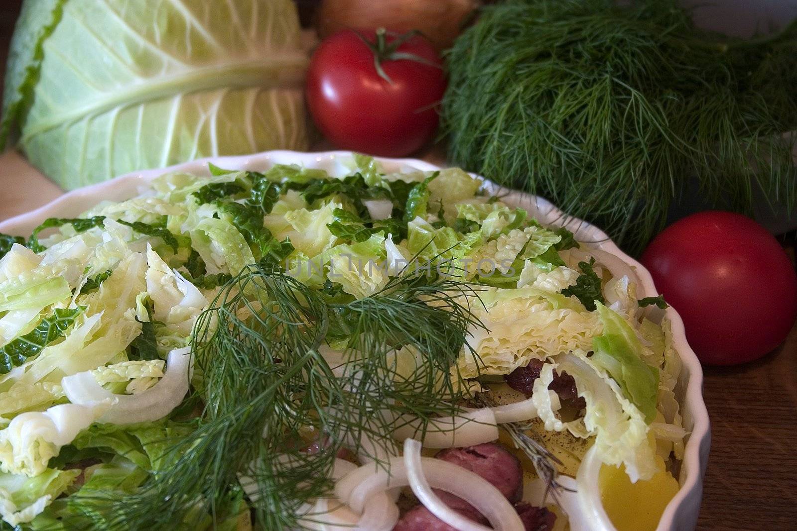 fresh vegetables baked in the oven