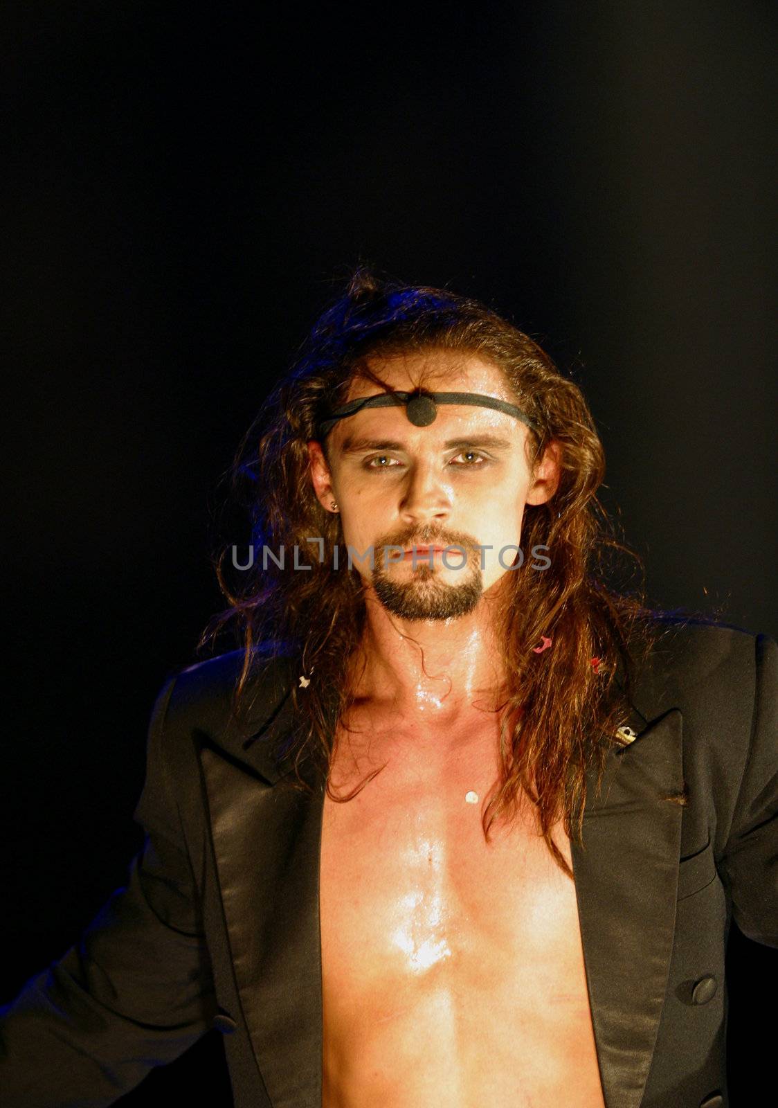 Stage from performance "Dream in summer night". Russian actor Dmitry Bozin
