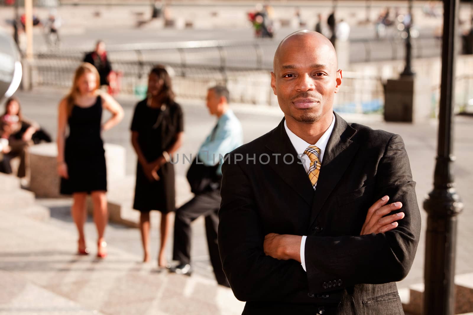 A portrait of a content African American Business Man