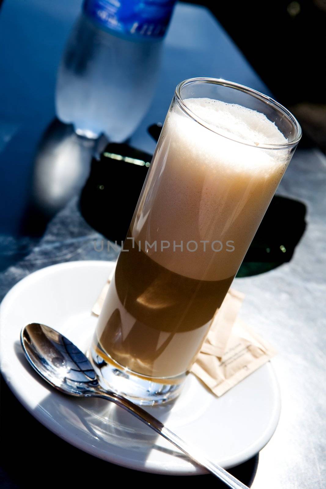 Coffee latte outdoors by sokolovsky