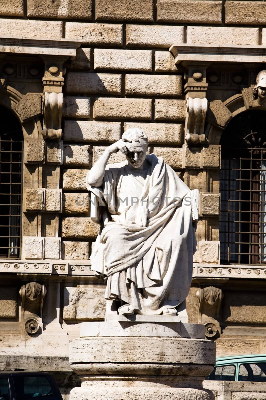 Statue by Palazzo di Giustizia in Rome, Italy