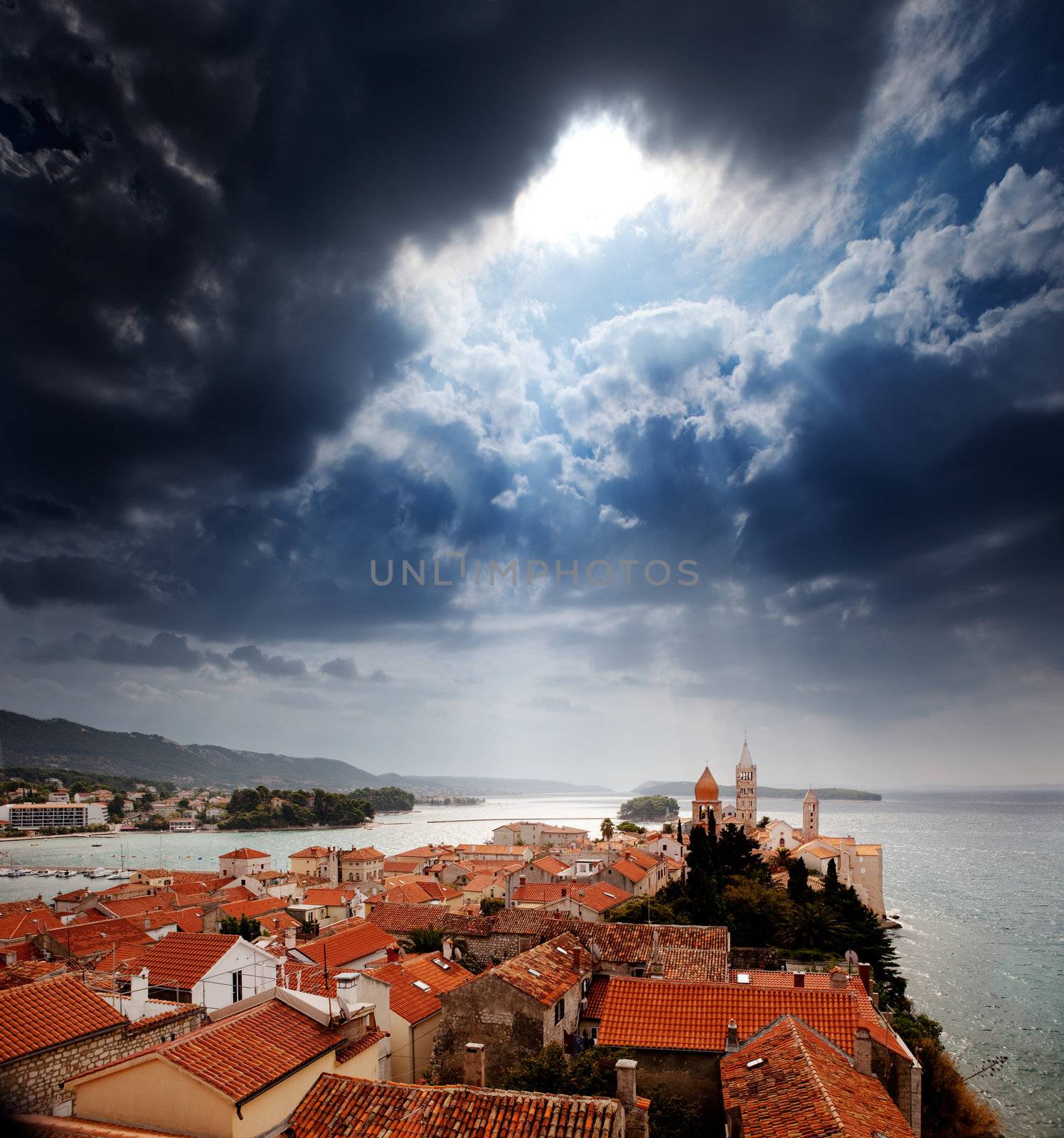 Medieval Town Dramatic Sky by leaf