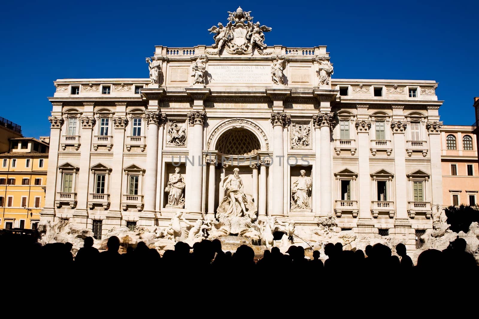 Most famous Trevi Fountain in Rome, Italy