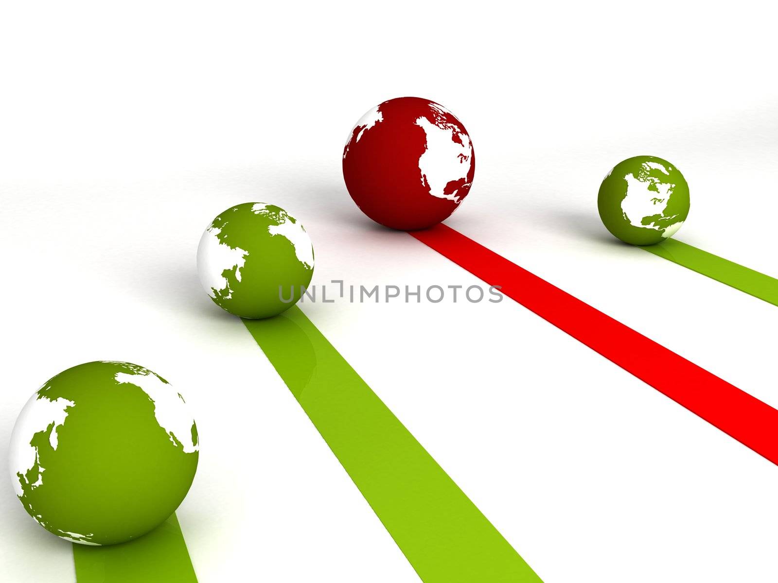 three dimensional profit and loss globes

