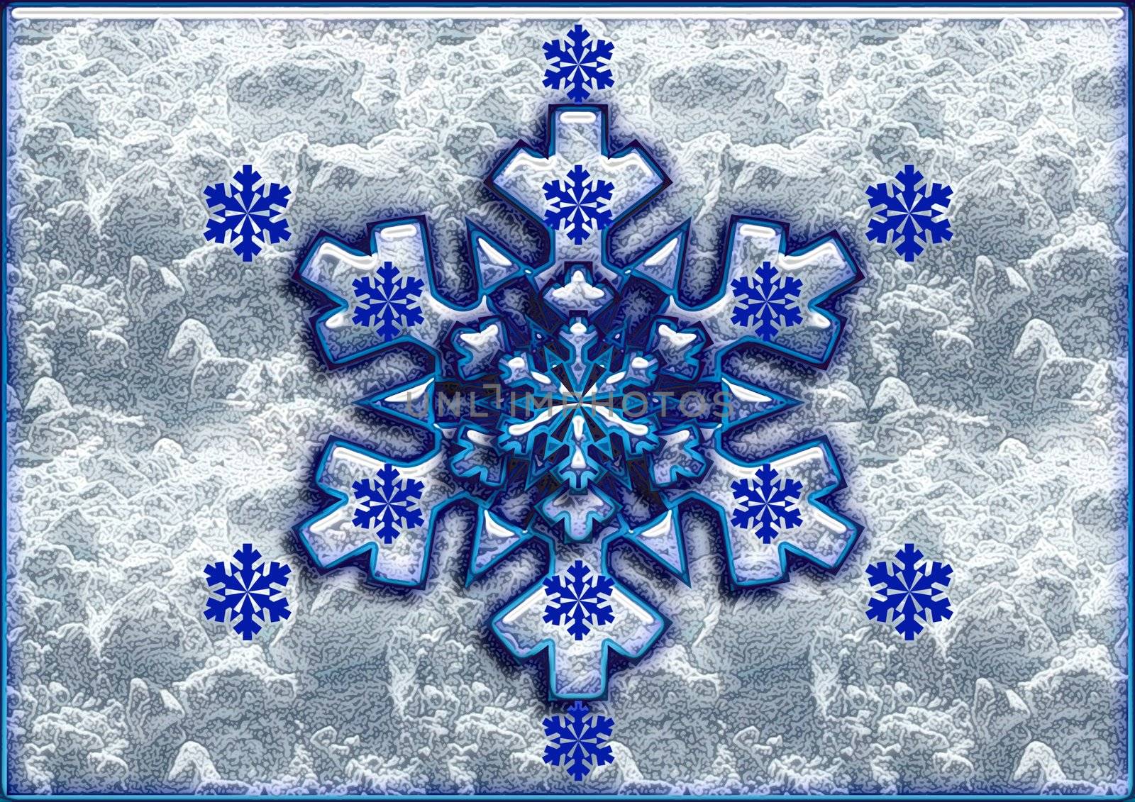 great creative abstract colored bright rich textured image of beauty snowflakes.