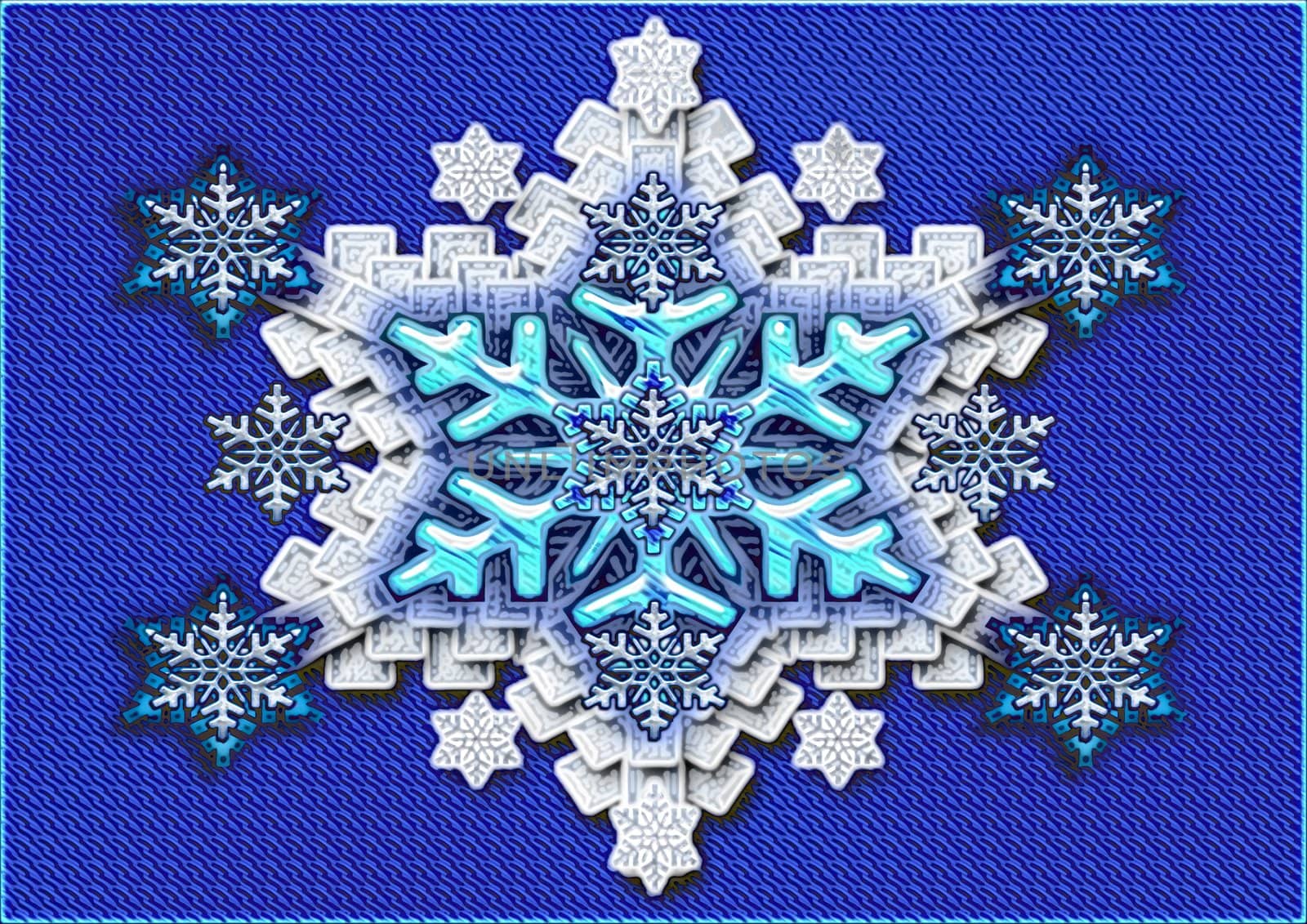 great creative abstract colored bright rich textured image of beauty snowflakes.