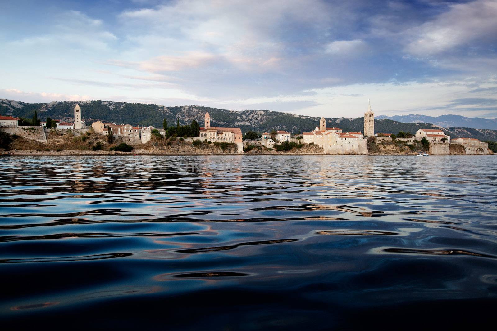 A panoramic view of the island of Rab, Croatia