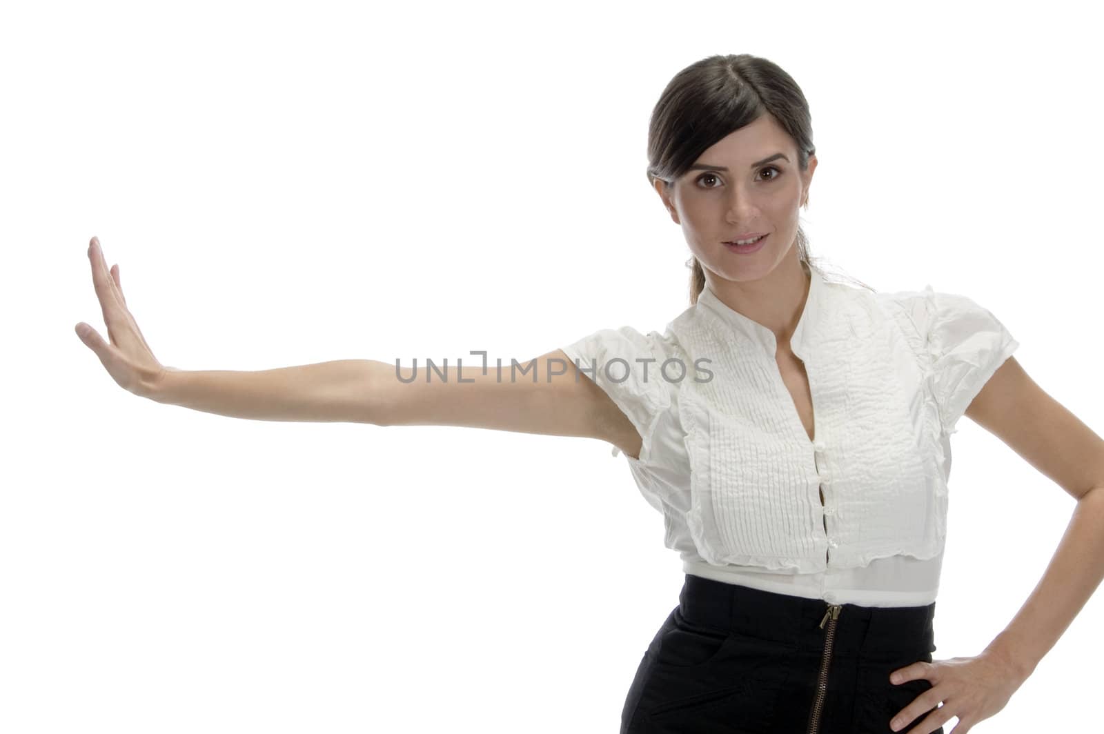 posing sexy lady on an isolated background