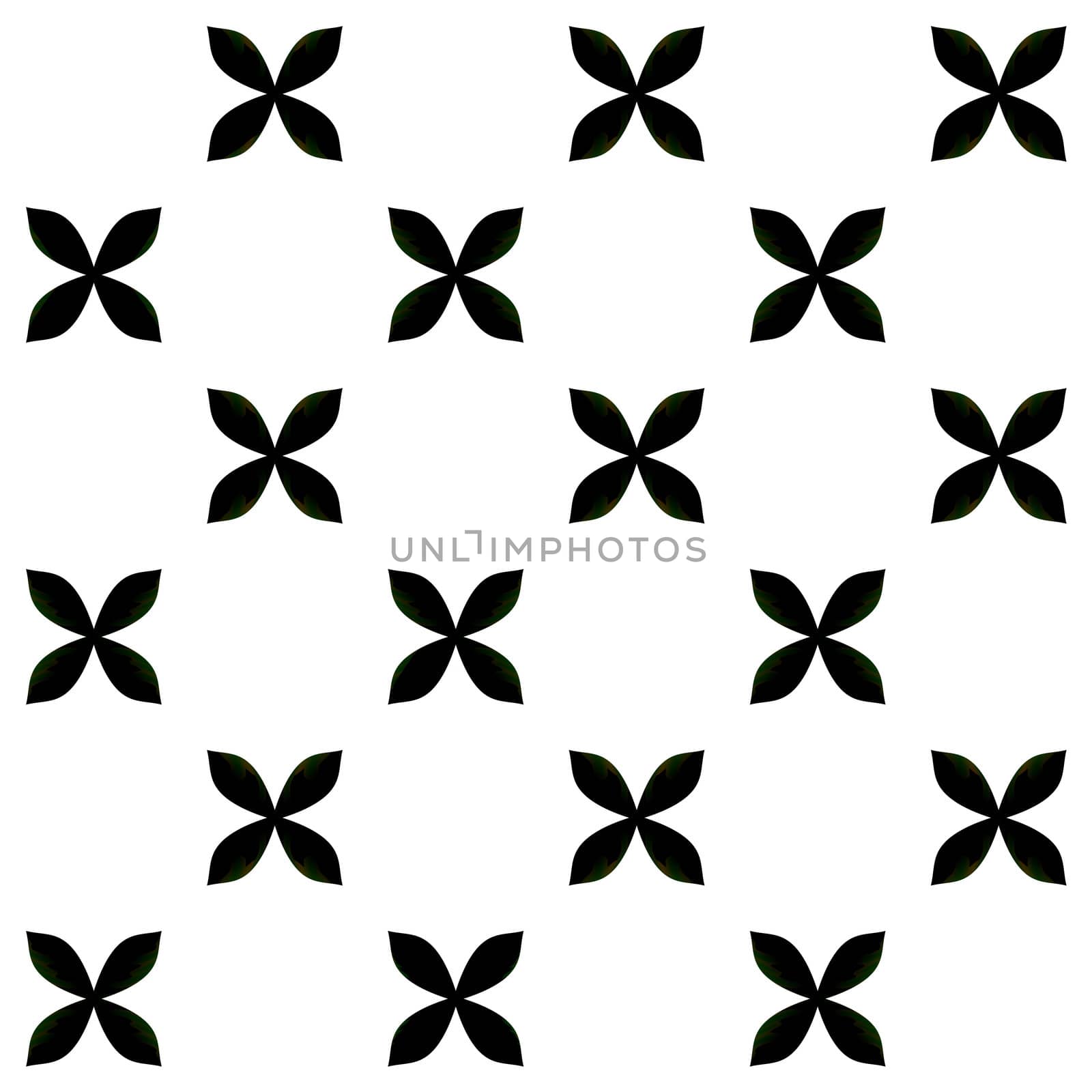 An abstract illustration of a repeating pattern in a floral design.