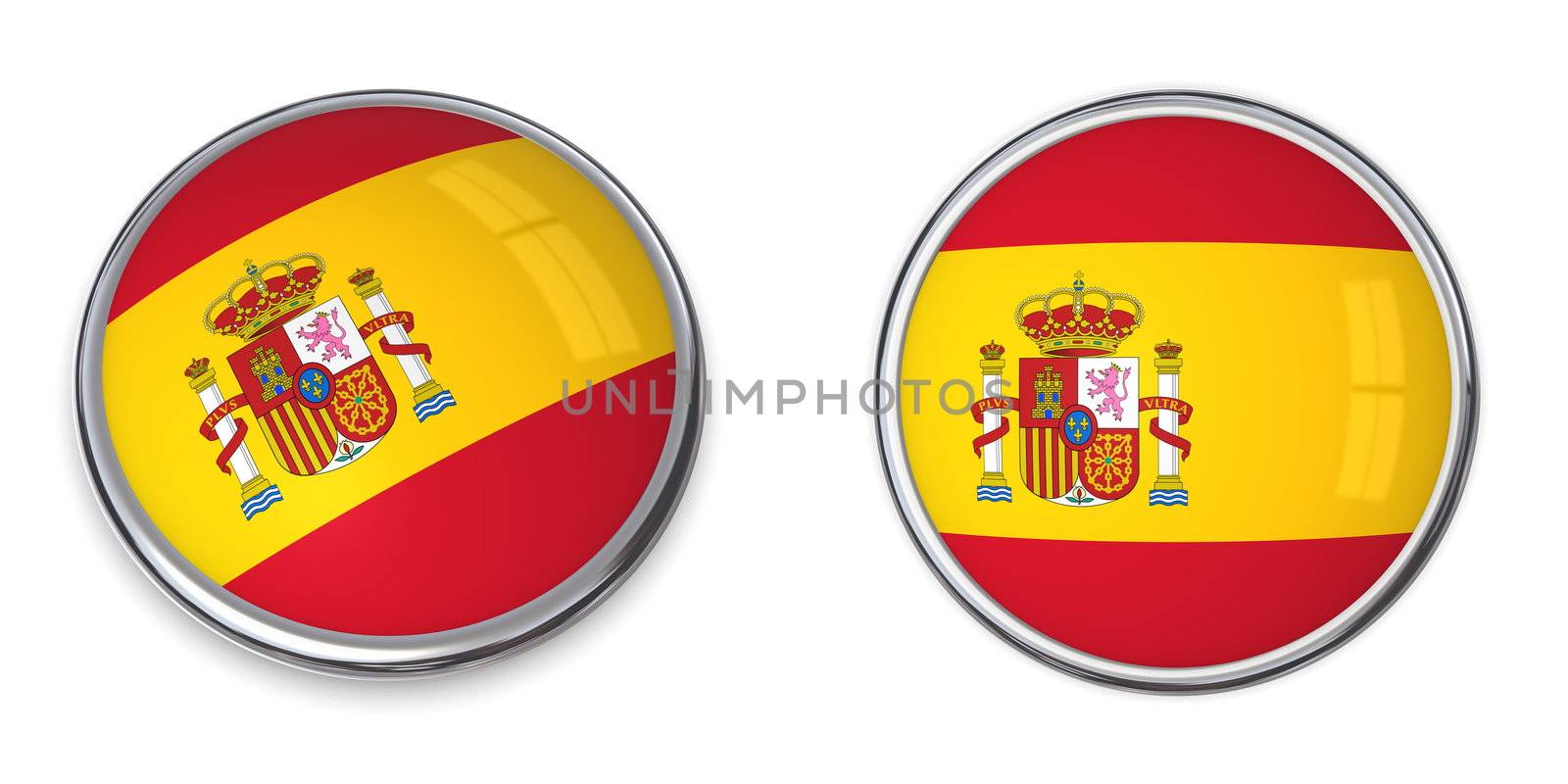 button style banner in 3D of Spain