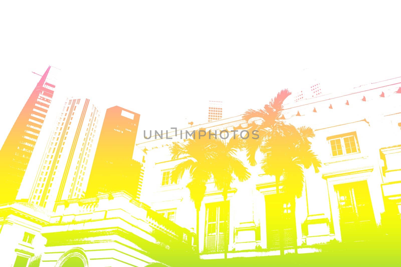Yellow Trendy and Modern City Life Abstract Background