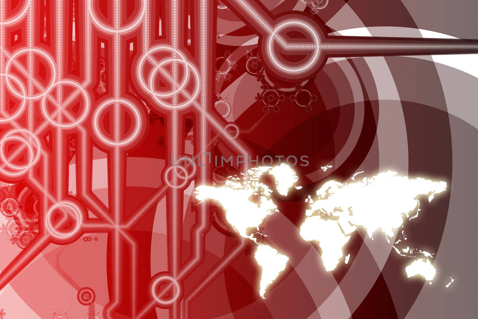 Global Business Color Technology Abstract in Colors