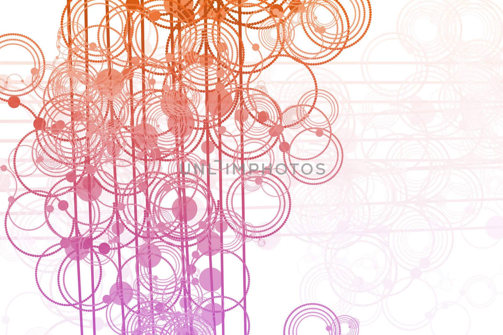 Clean Flowing Lines and Circles Abstract Background 