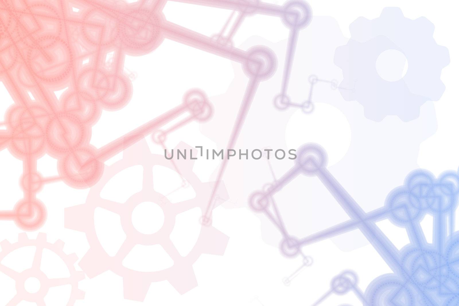 Futuristic Factory Robot Tech Arms Abstract Illustration