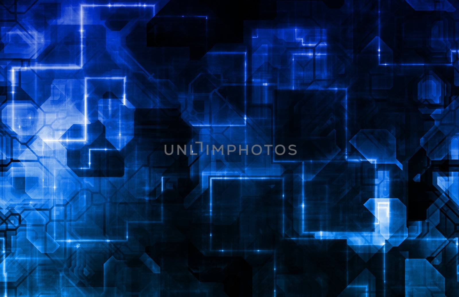Futuristic Abstract Optical Interface As a Art
