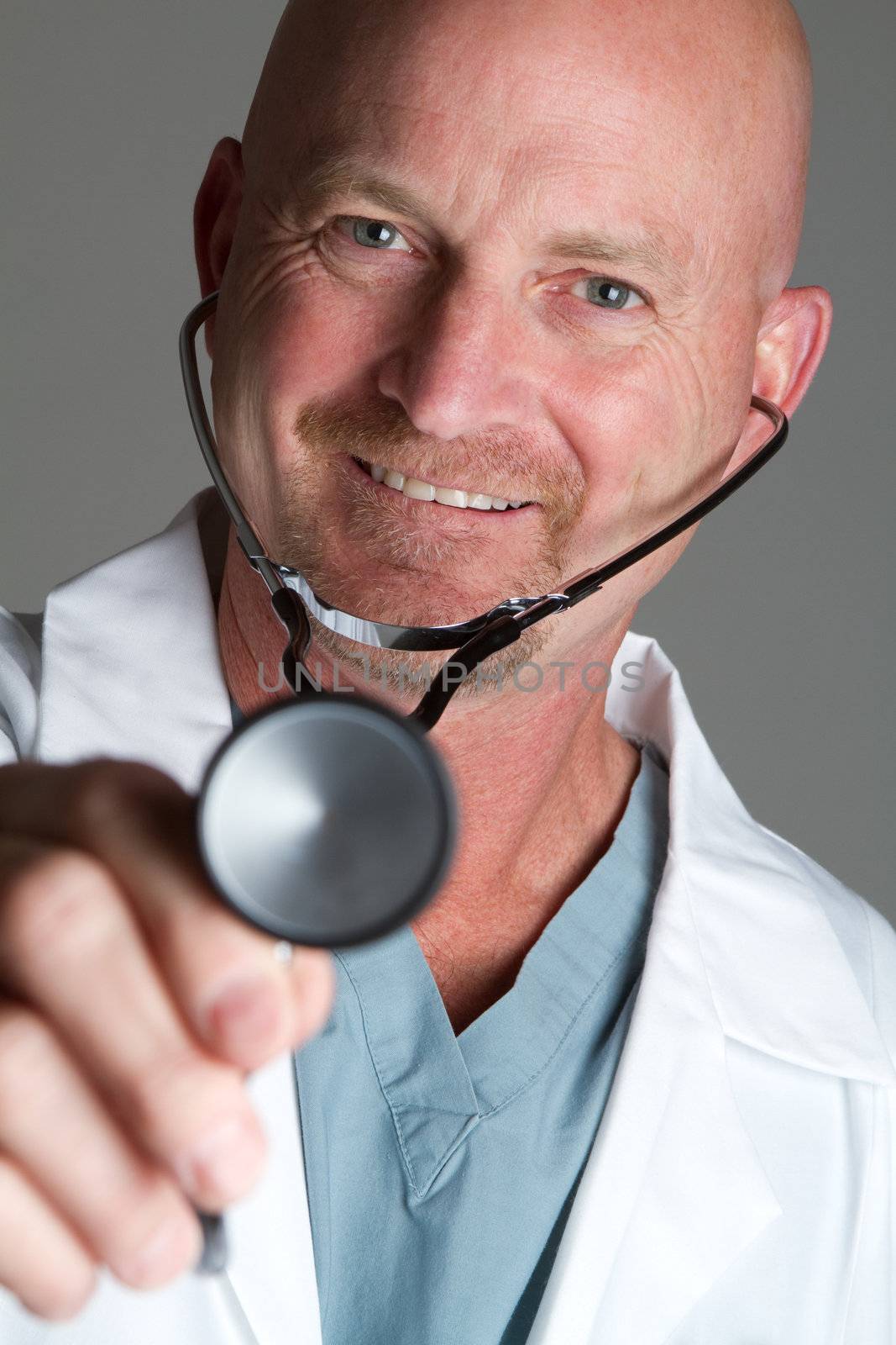 Doctor holding stethoscope