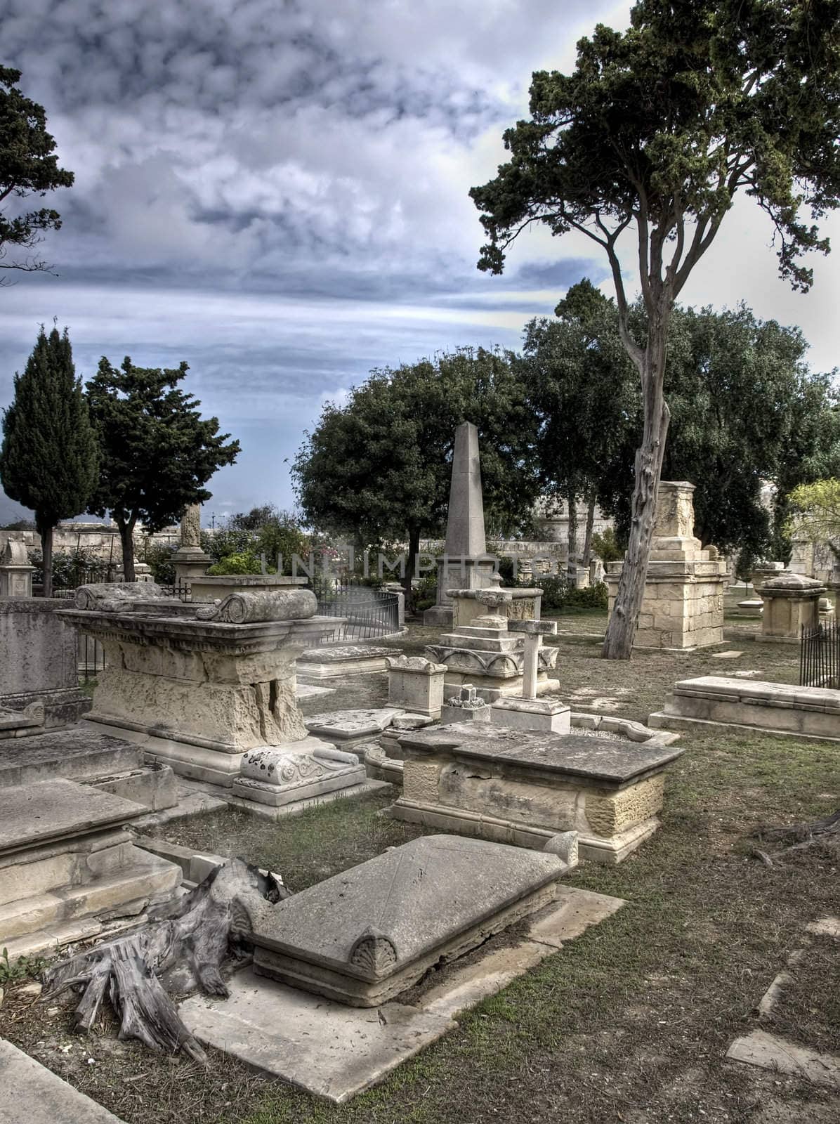 Ghost of a woman at a 19th century graveyard in Malta