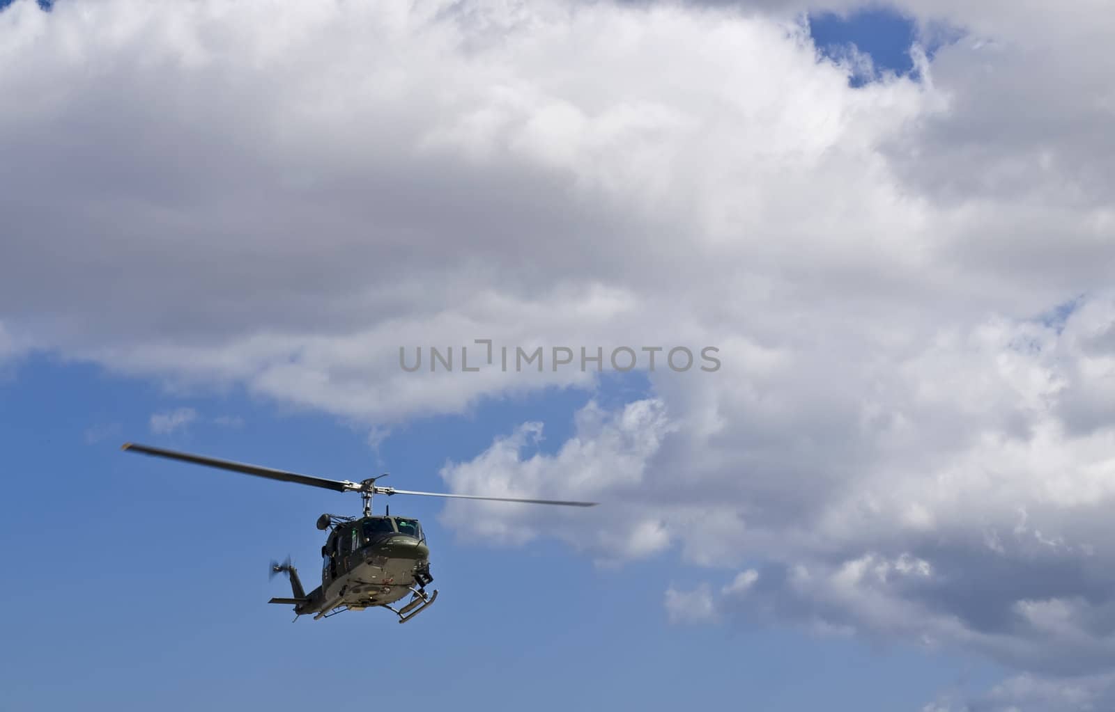 MALTA - OCTOBER 05 2008 - Military Huey UH1-N helicopter rescue