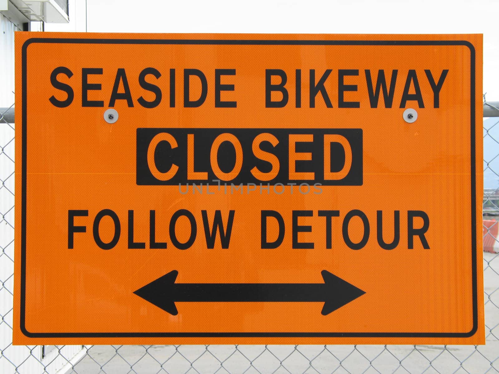 bikeway closed sign