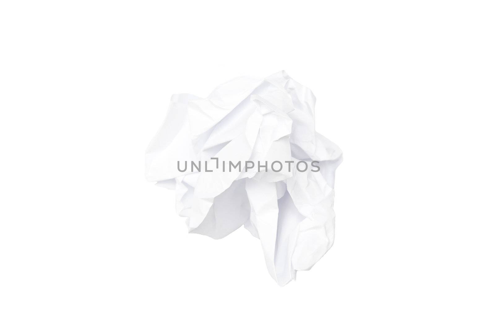 Paper ball on the white background