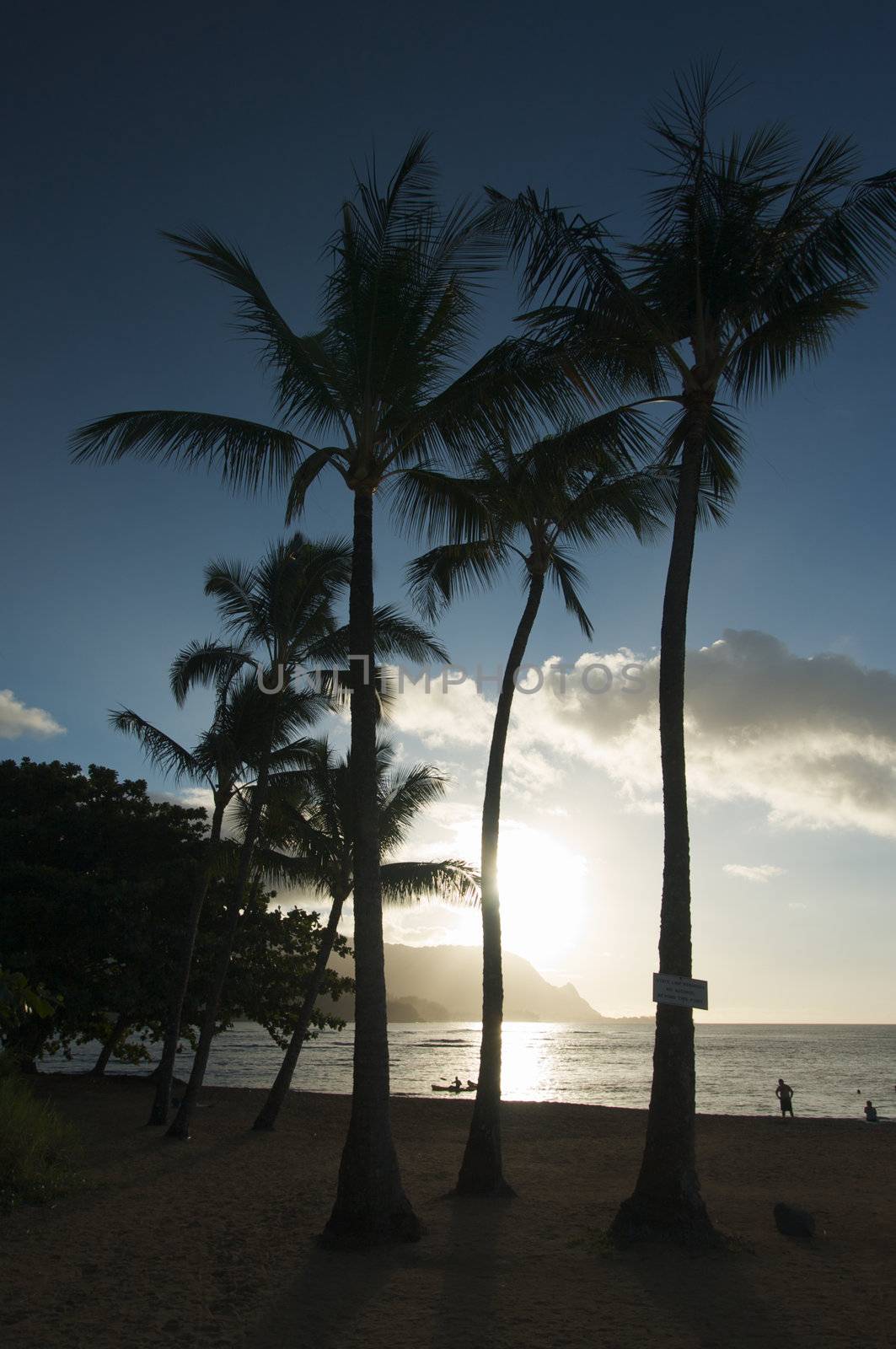 Sunset Over Hanalei Bay, Kauai, Hawaii