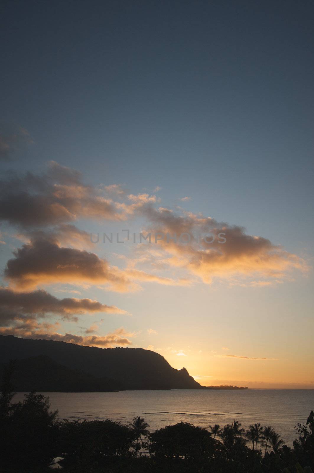 Sunset Over Hanalei Bay, Kauai by Feverpitched