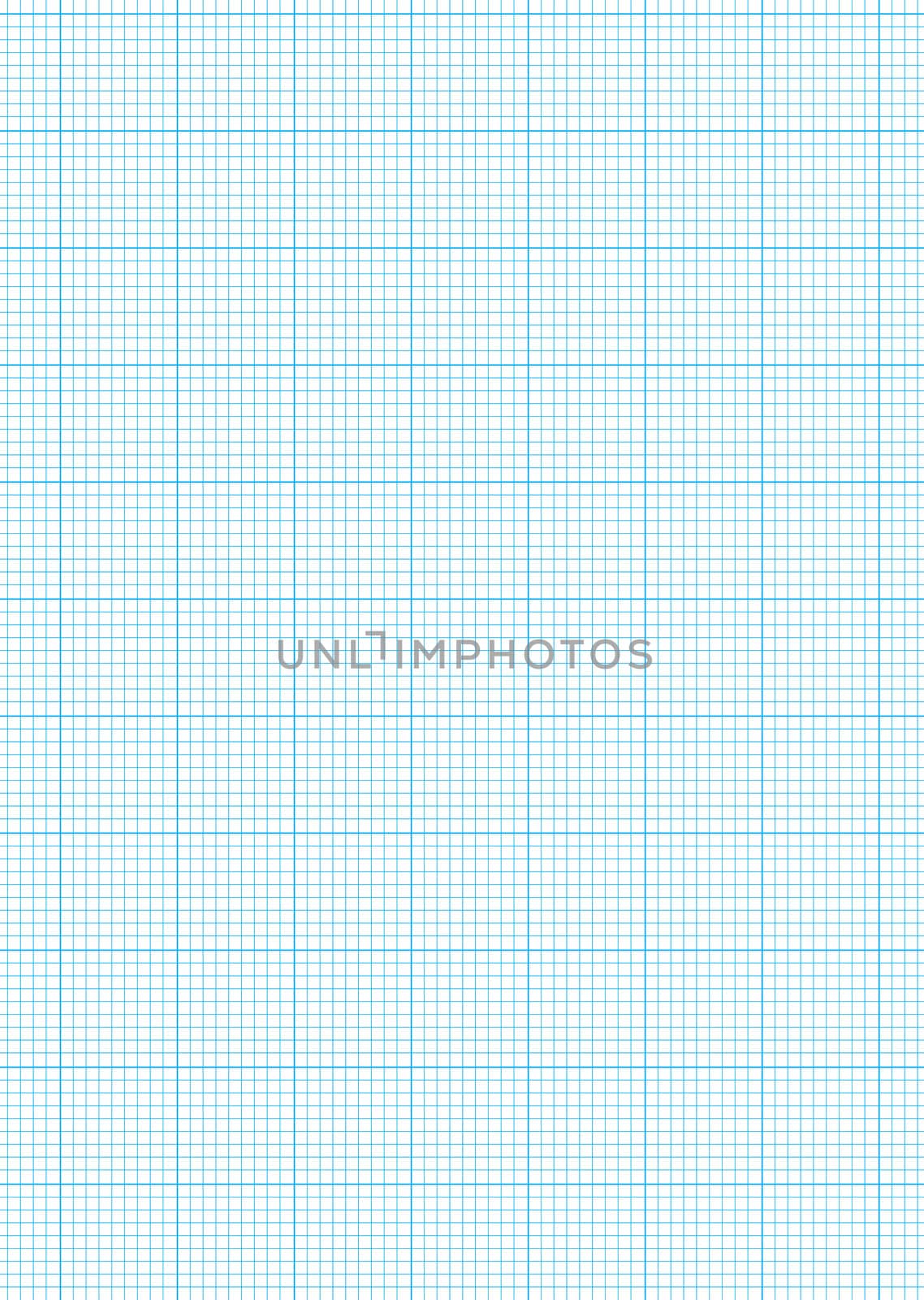 Math concept with sheet of blue graph paper background