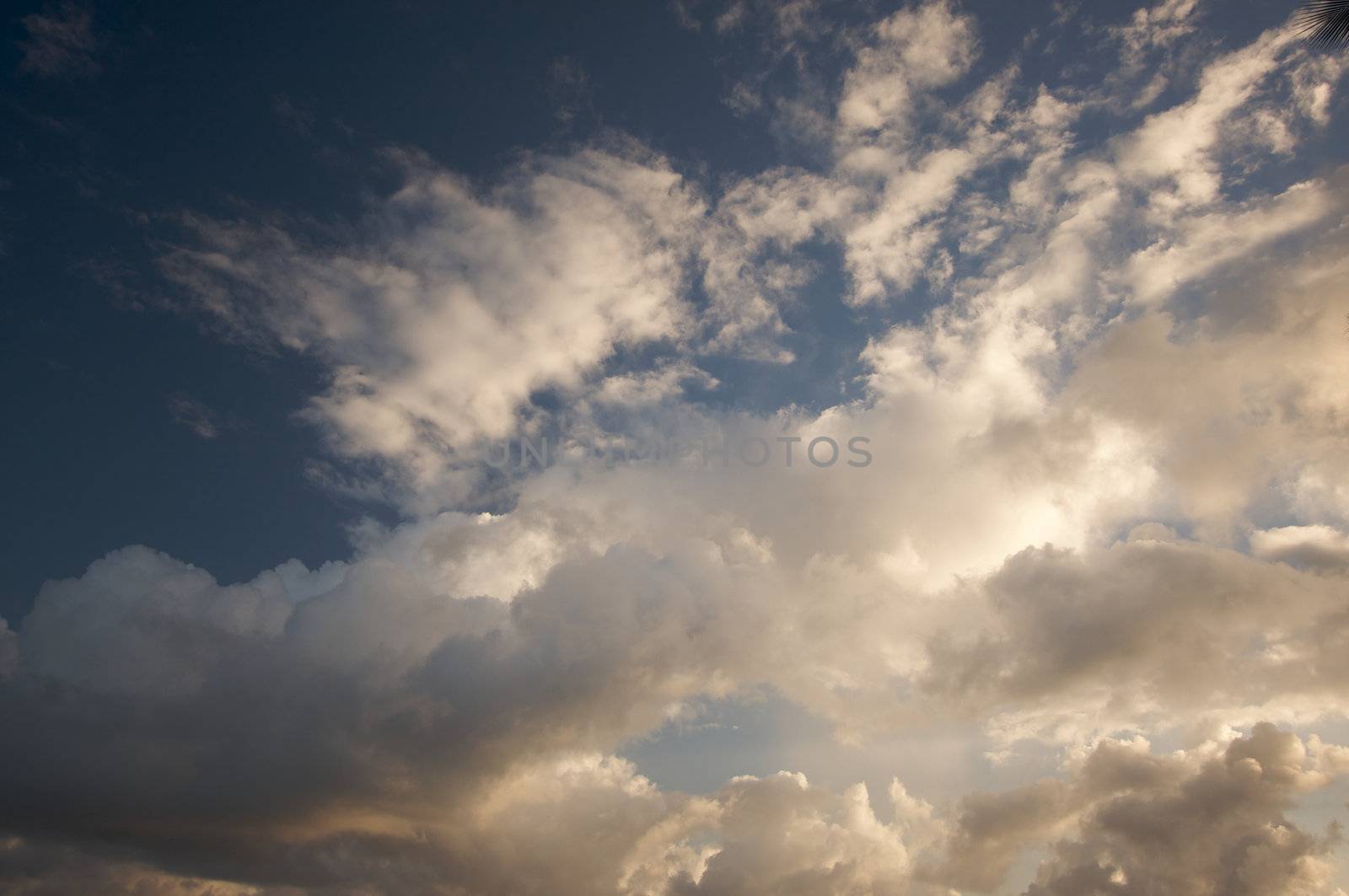 Clouds at Dawn off the coast of Kauai, Hawaii
