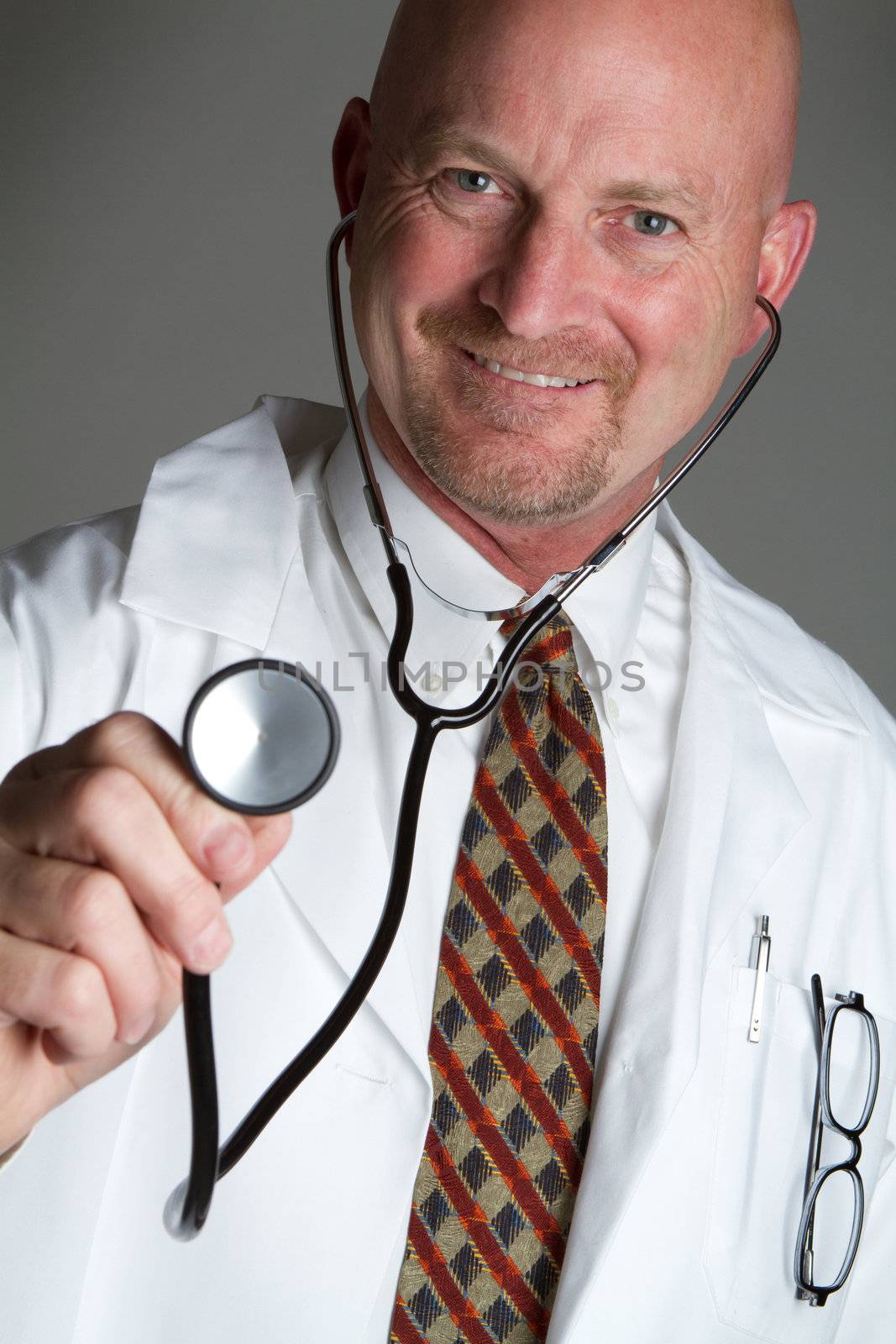 Doctor holding stethoscope