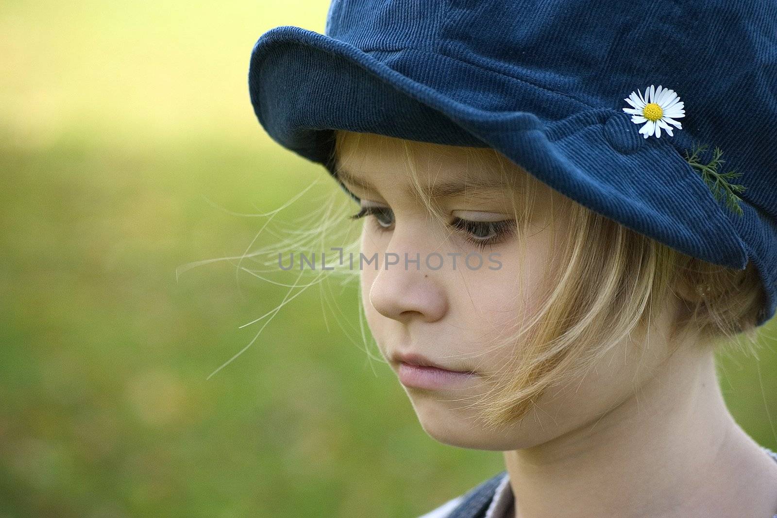 Portrait of girls in the open air on the blur background