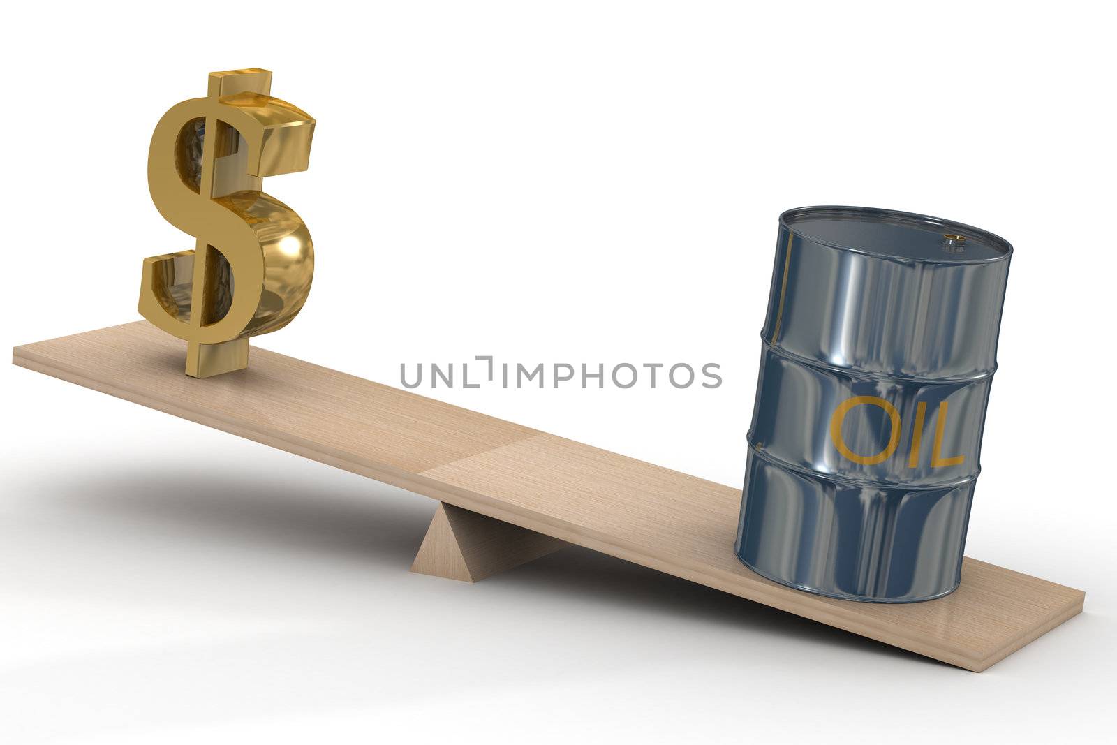 Cost of oil stocks. 3D image.