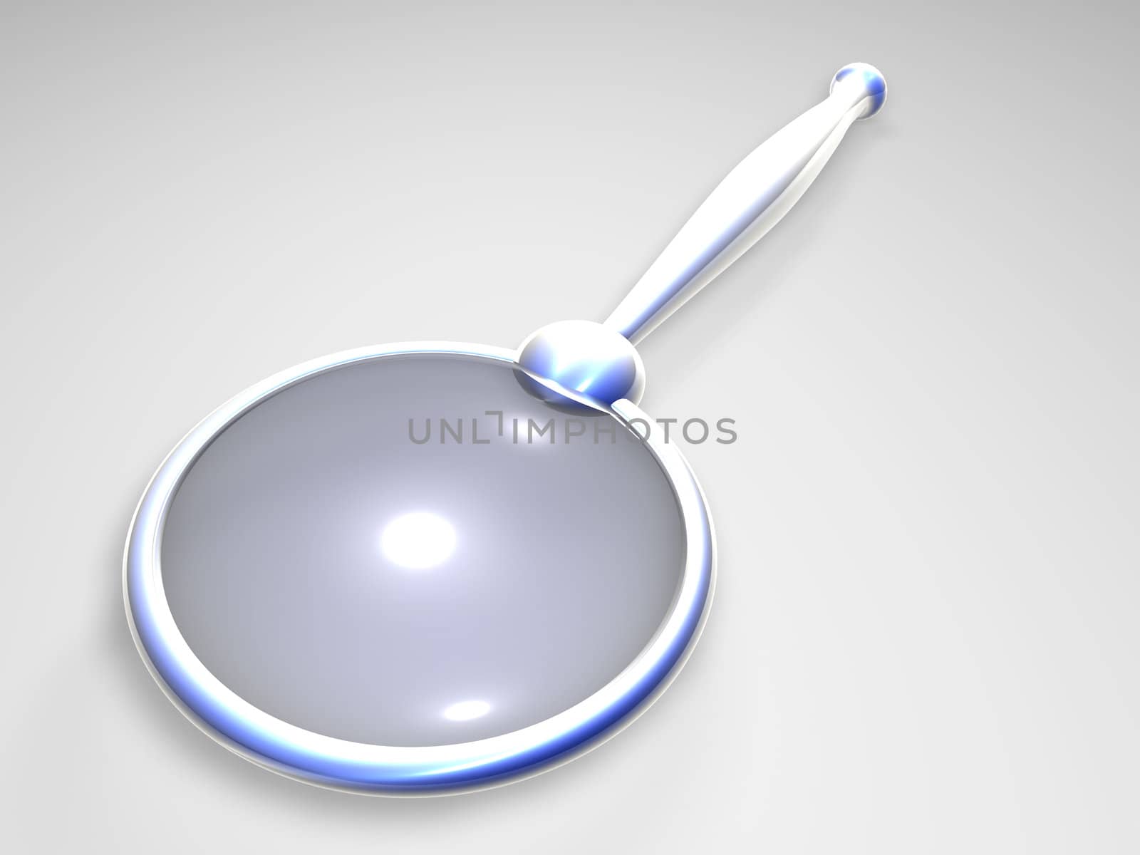 3D rendered magnifying glass.