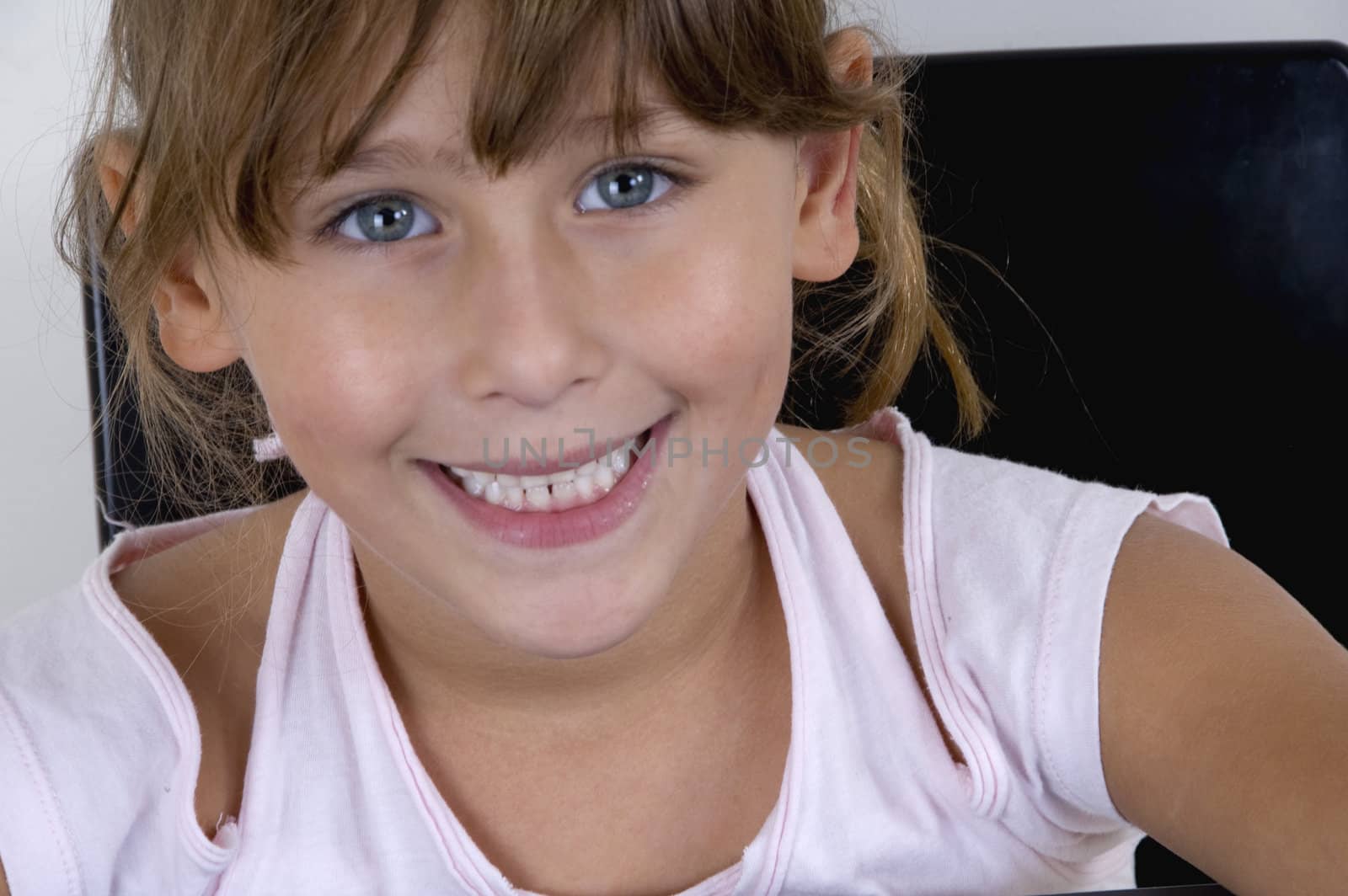 portrait of smiling adorable little girl