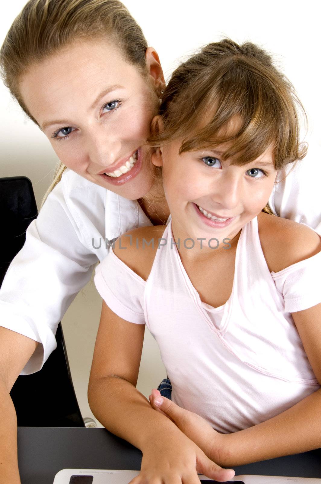 happy mother and daughter together