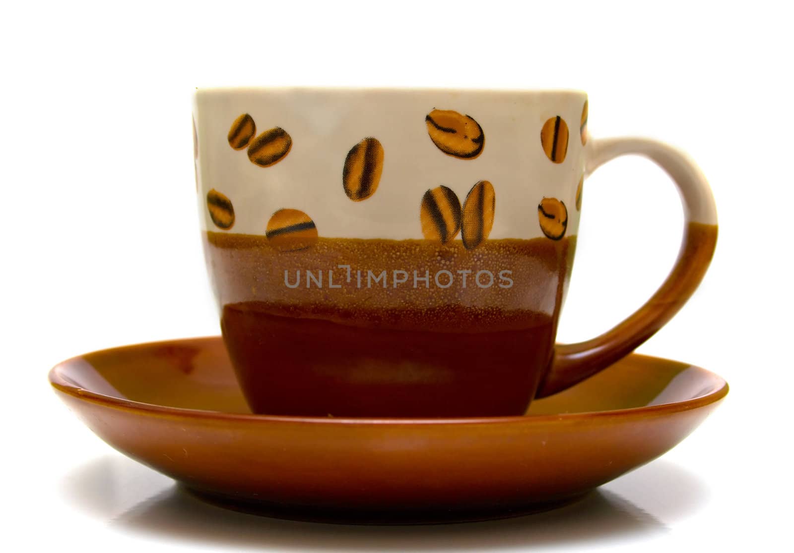 Cup on a white background. Isolation