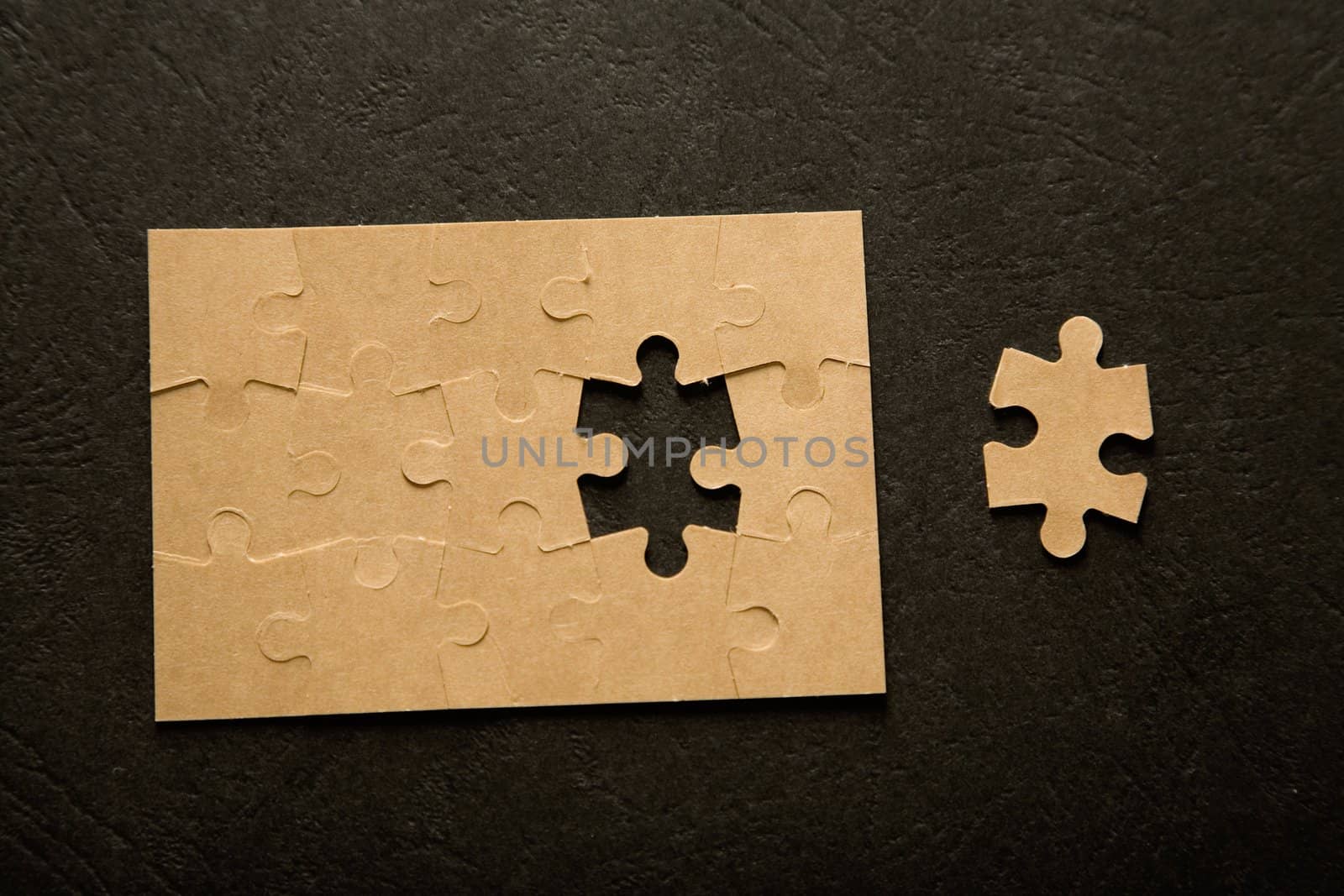 The last piece of a puzzle game, details