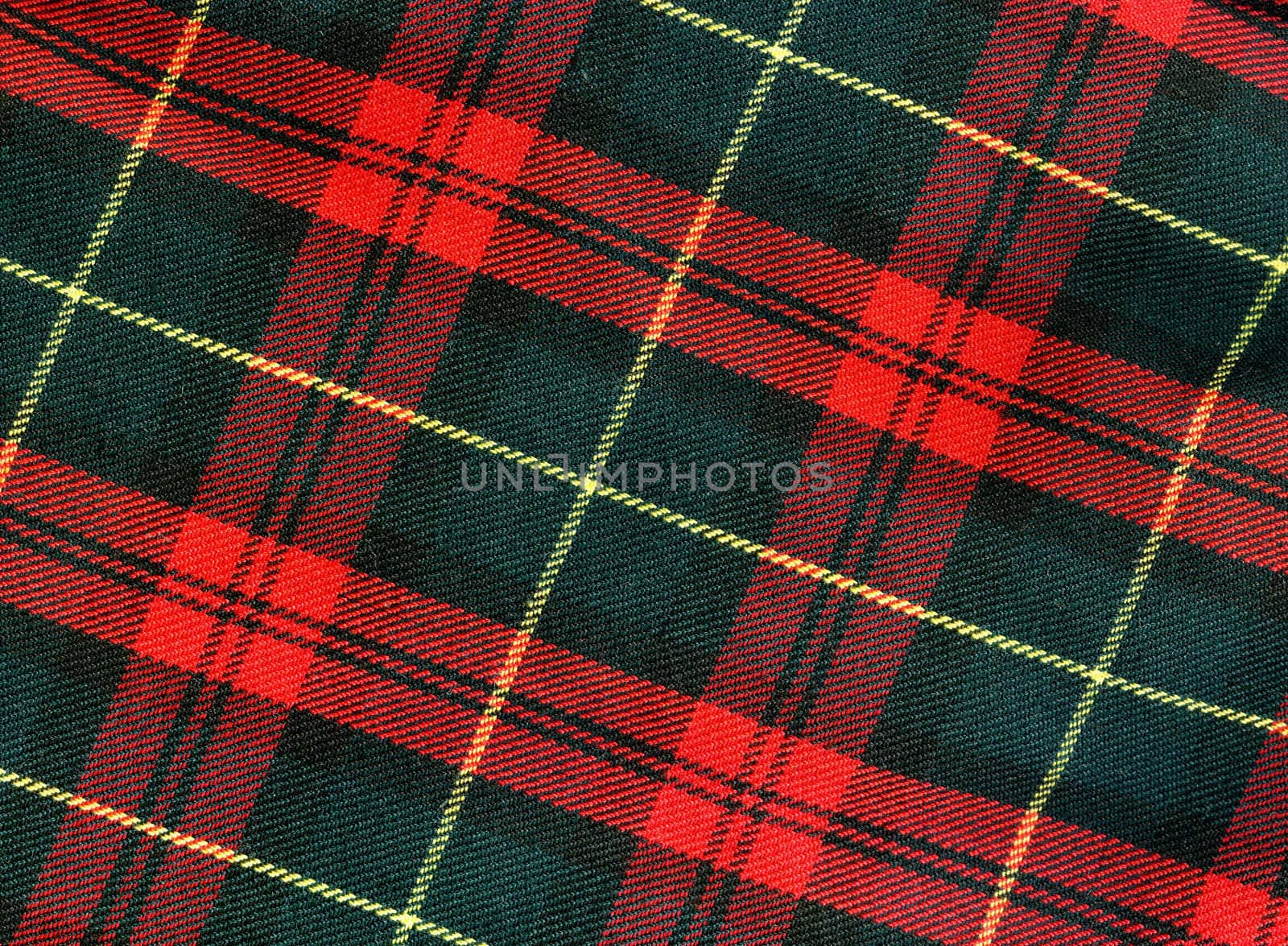 Close-up of traditional scottish checked material