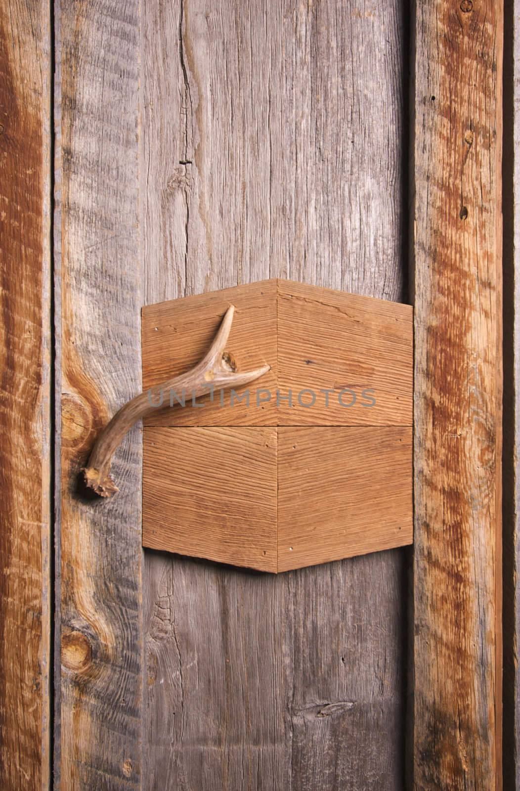 Rustic Cabinet with Antler Handle by Feverpitched