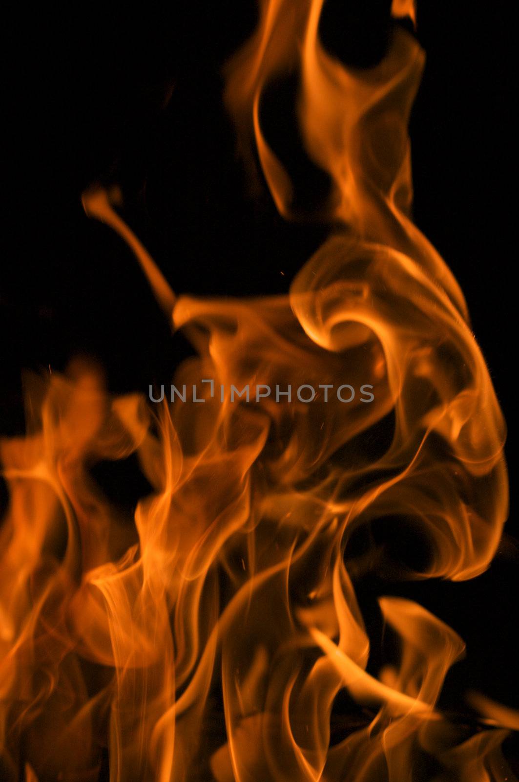 Abstract Macro of Flames Background