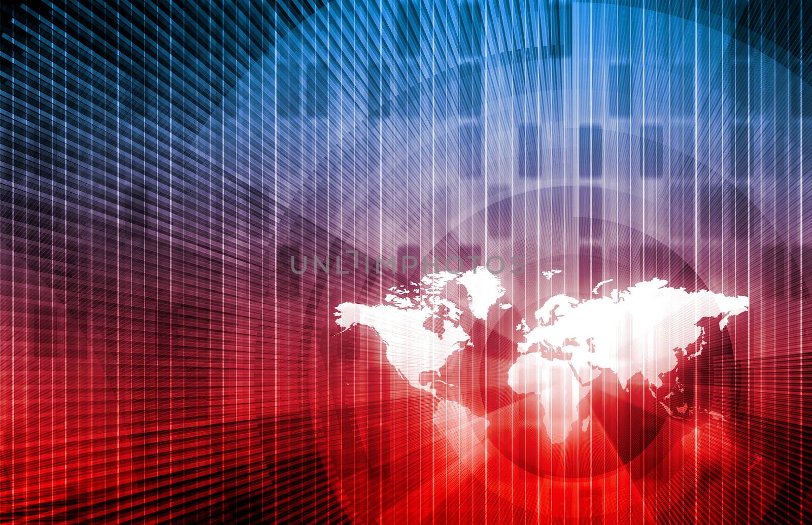 Security Network Data of the World Background
