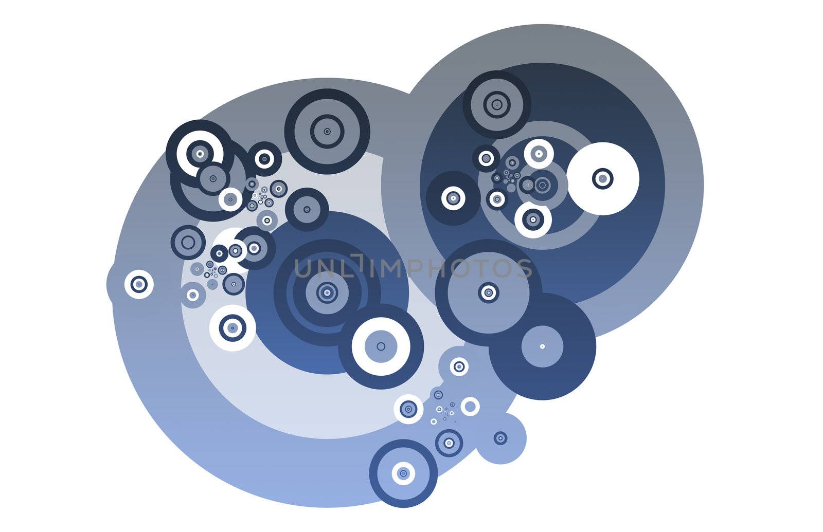 Clean Simple Abstract Background on Many Circles