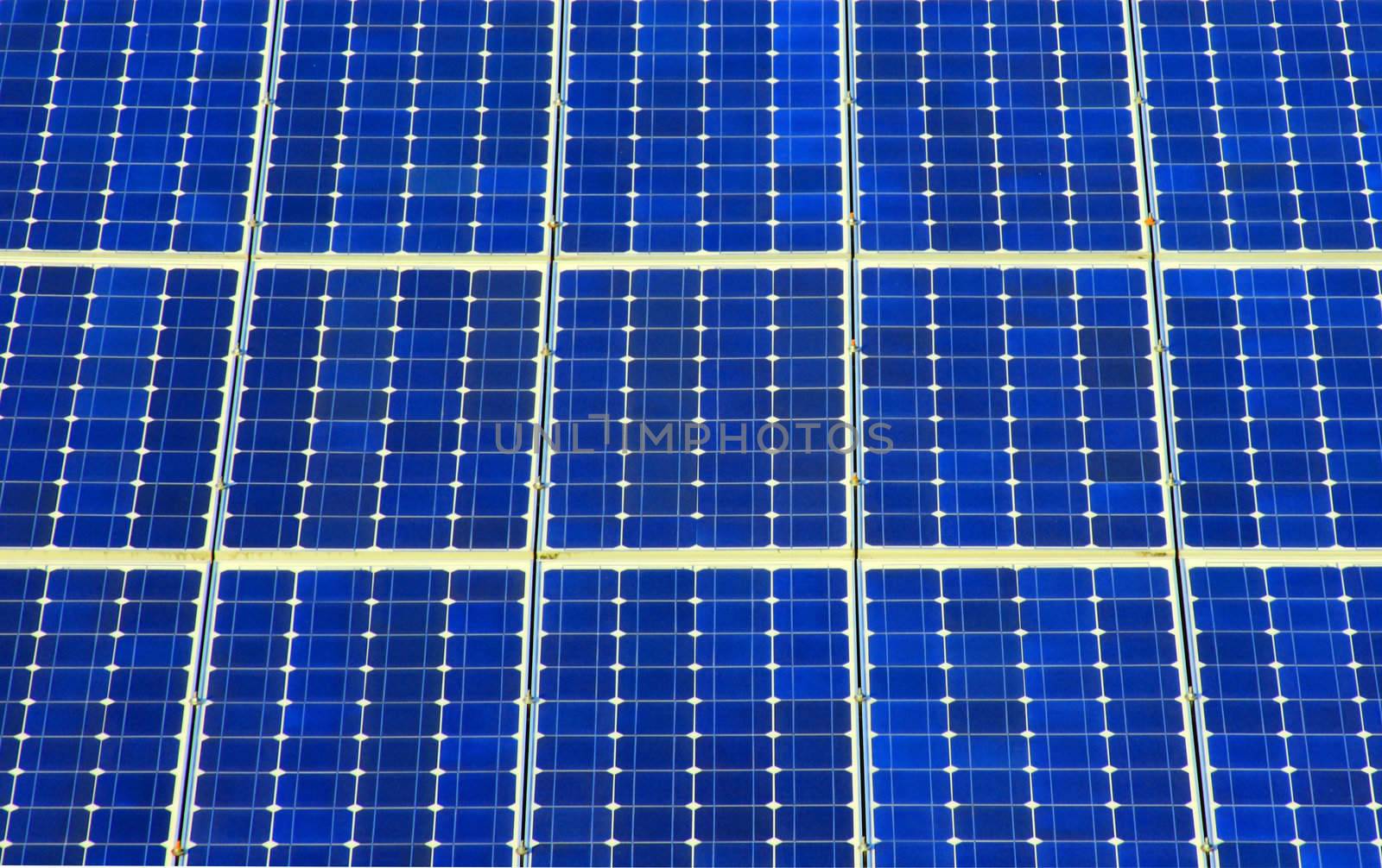 This image shows blue shifted solar cells