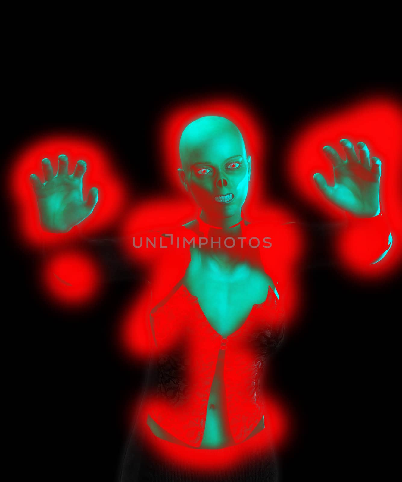 A conceptual image of a zombie for the Halloween season.