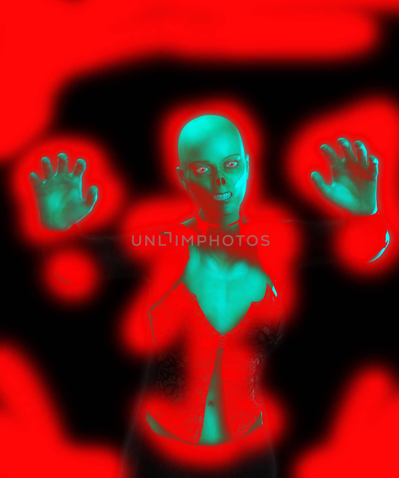 A conceptual image of a zombie for the Halloween season.
