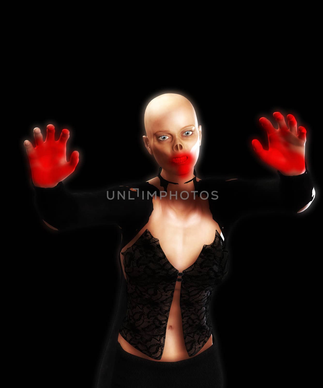 A conceptual image of a zombie for the Halloween season.