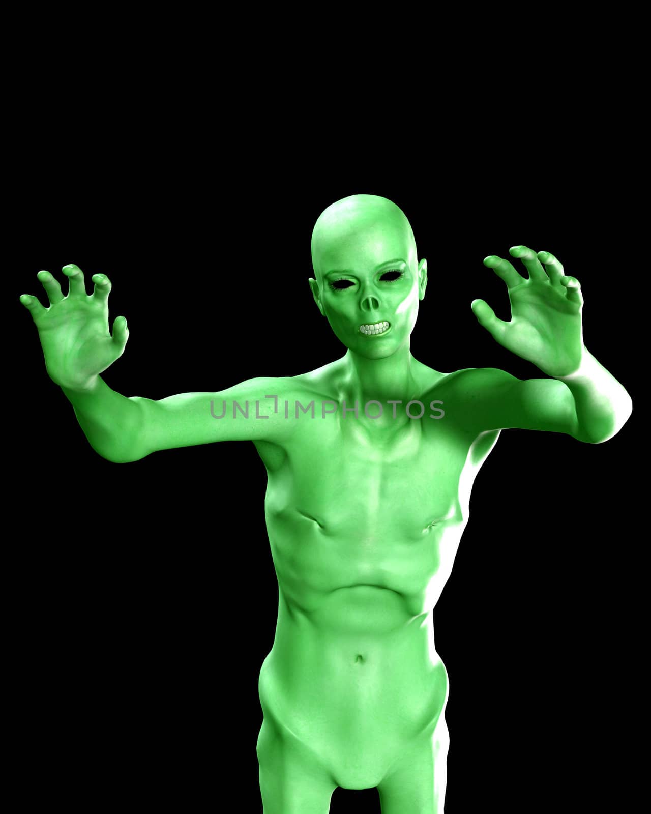 A conceptual image of a zombie for the Halloween season.