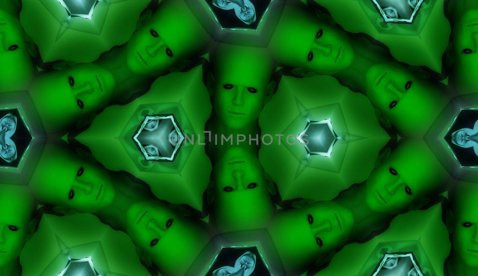 A seamless pattern made out of male heads.